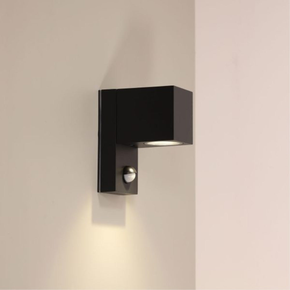 Buy Security Wall Lights Australia ATLAS Wall Light With Sensor Black - OL7826BK