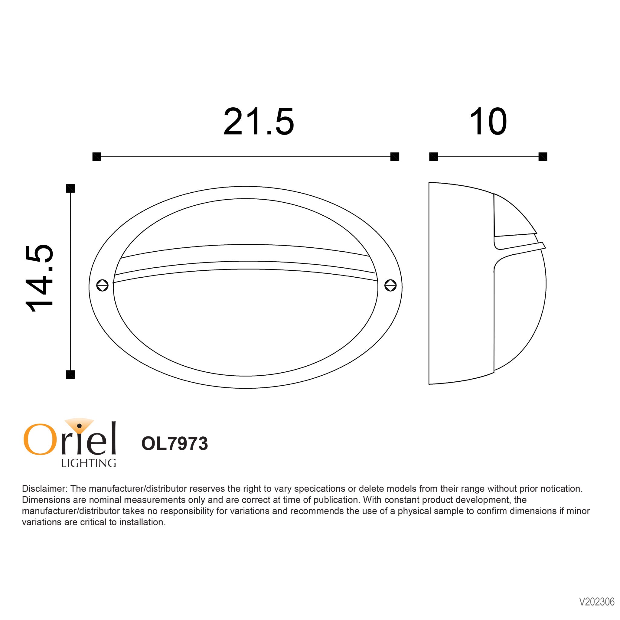 Galaxy Bunker Light Eyelid Small Oval Black - OL7973BK