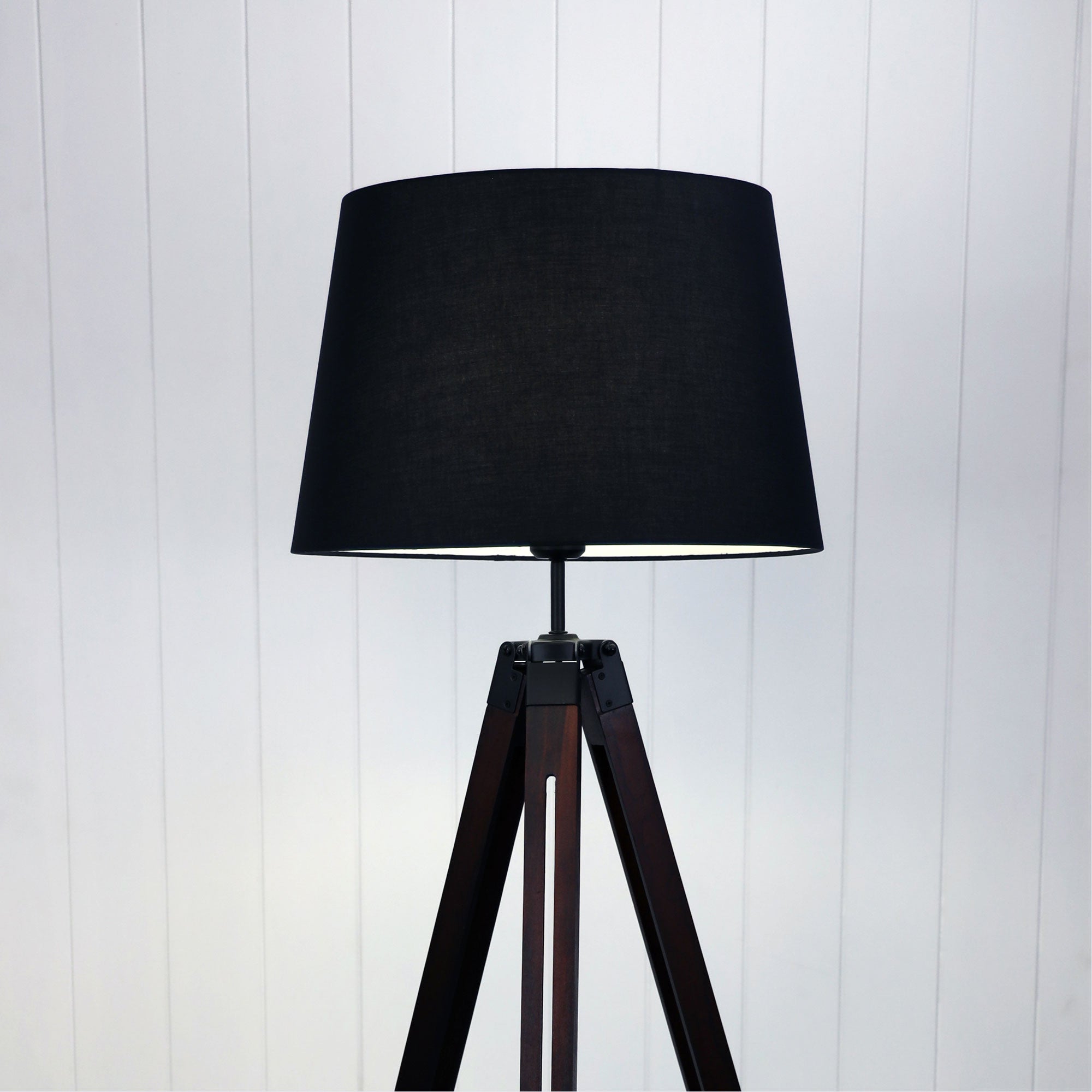 Trevi LED Floor Lamp 60W Walnut,Black & Black - OL81158