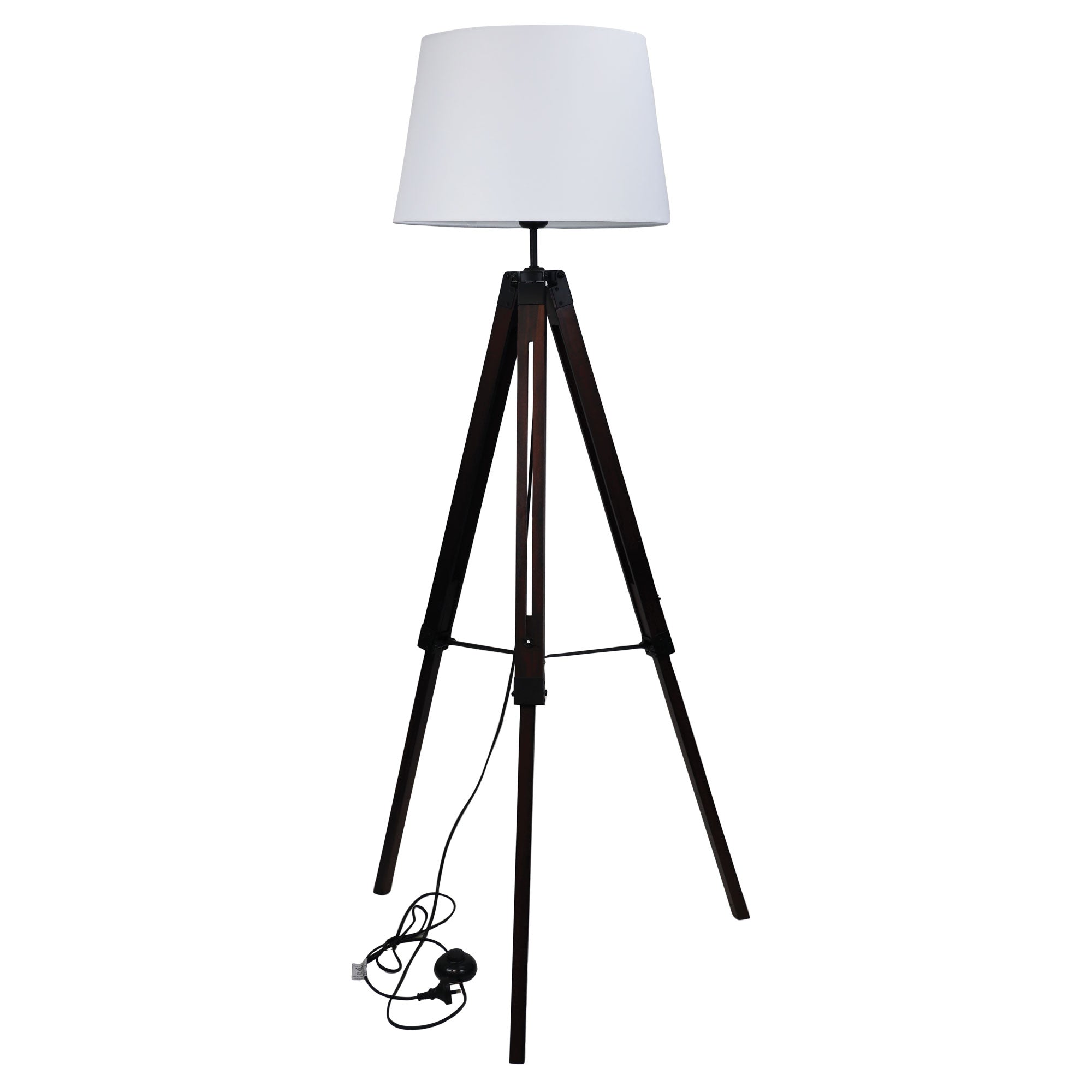 Trevi LED Floor Lamp 60W Walnut,Black & White - OL81160