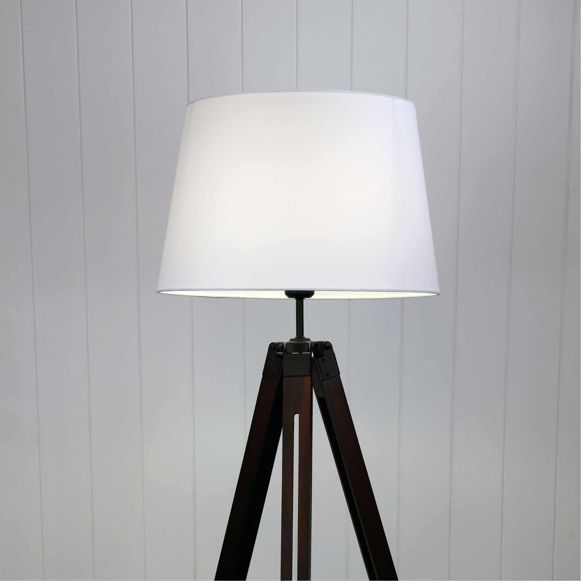 Trevi LED Floor Lamp 60W Walnut,Black & White - OL81160