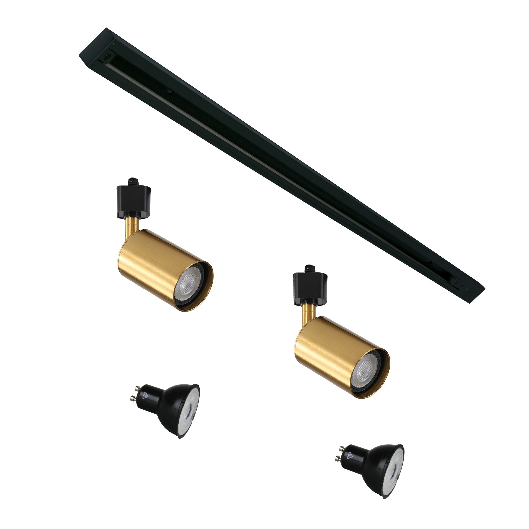 Track kit Bridge LED 2 Light 7W Black & Satin Brass - OL85305