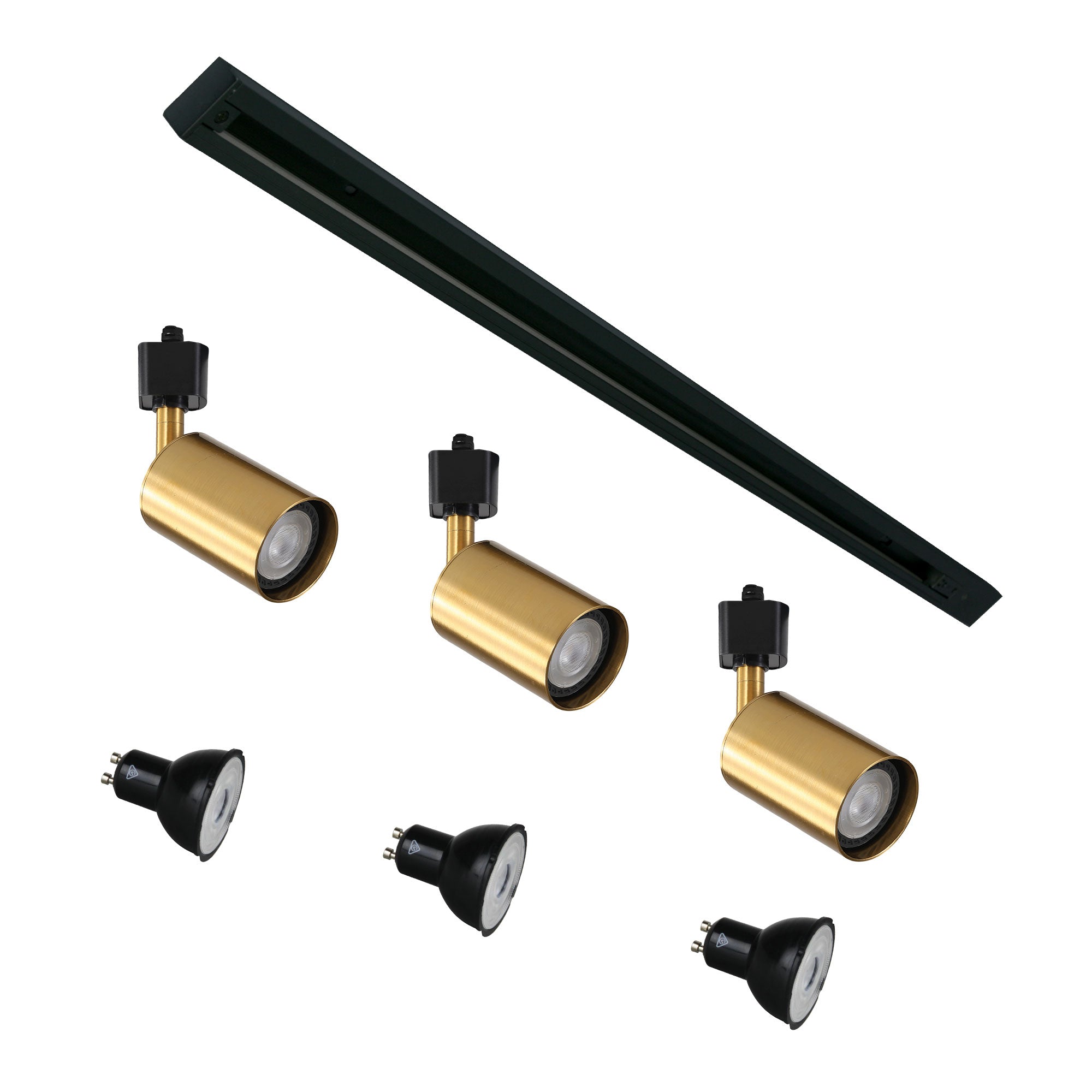 Track kit Bridge LED 3 Light 7W Black & Satin Brass - OL85307