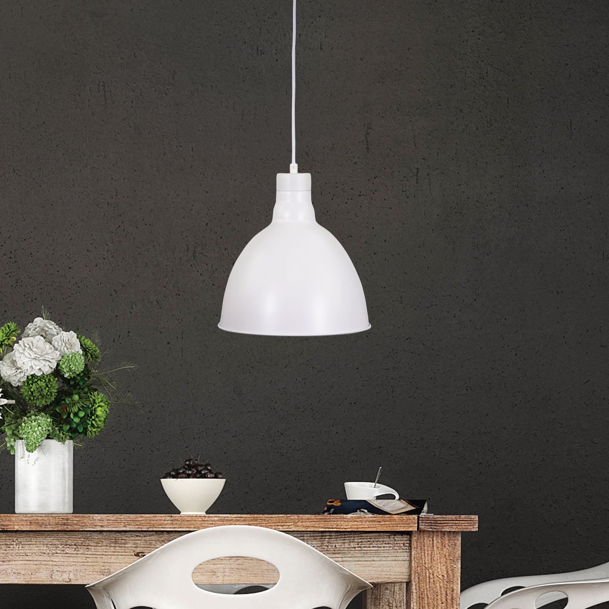 Dawson 250mm Pendant Light White - OL86282