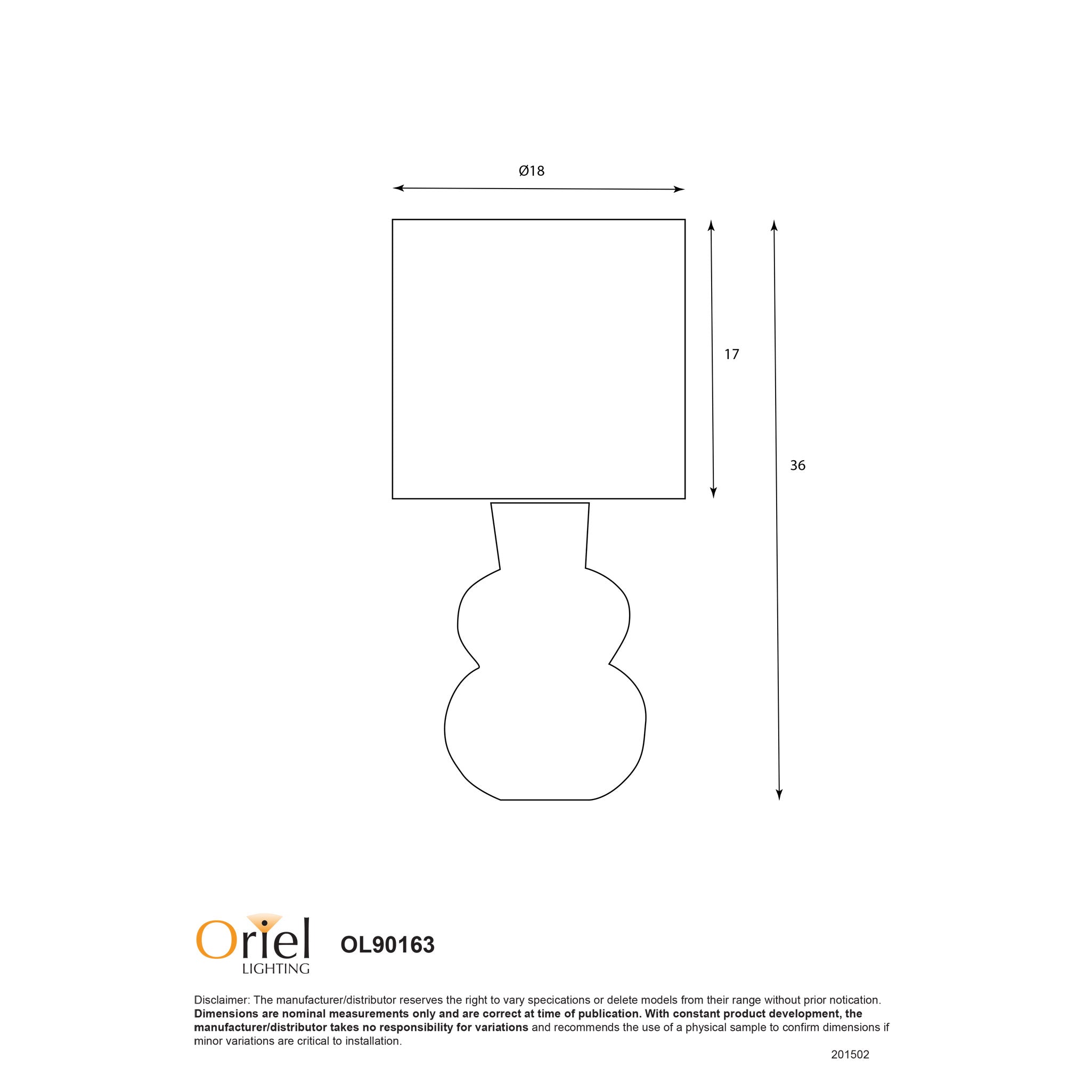 Holla Table Lamp Taupe Base With White Shade - OL90163TP