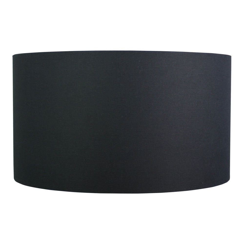 Buy Lamp Shades Australia Drum Large Faux Shade Only Black Satin - OL91901