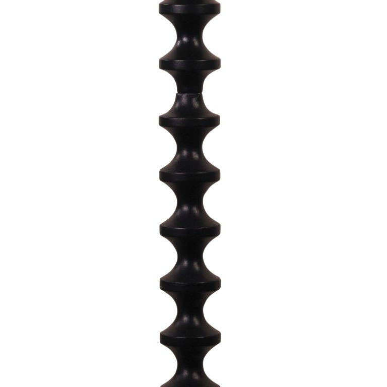 Spindle Floor Lamp with Shade Black & White - OL93543BK