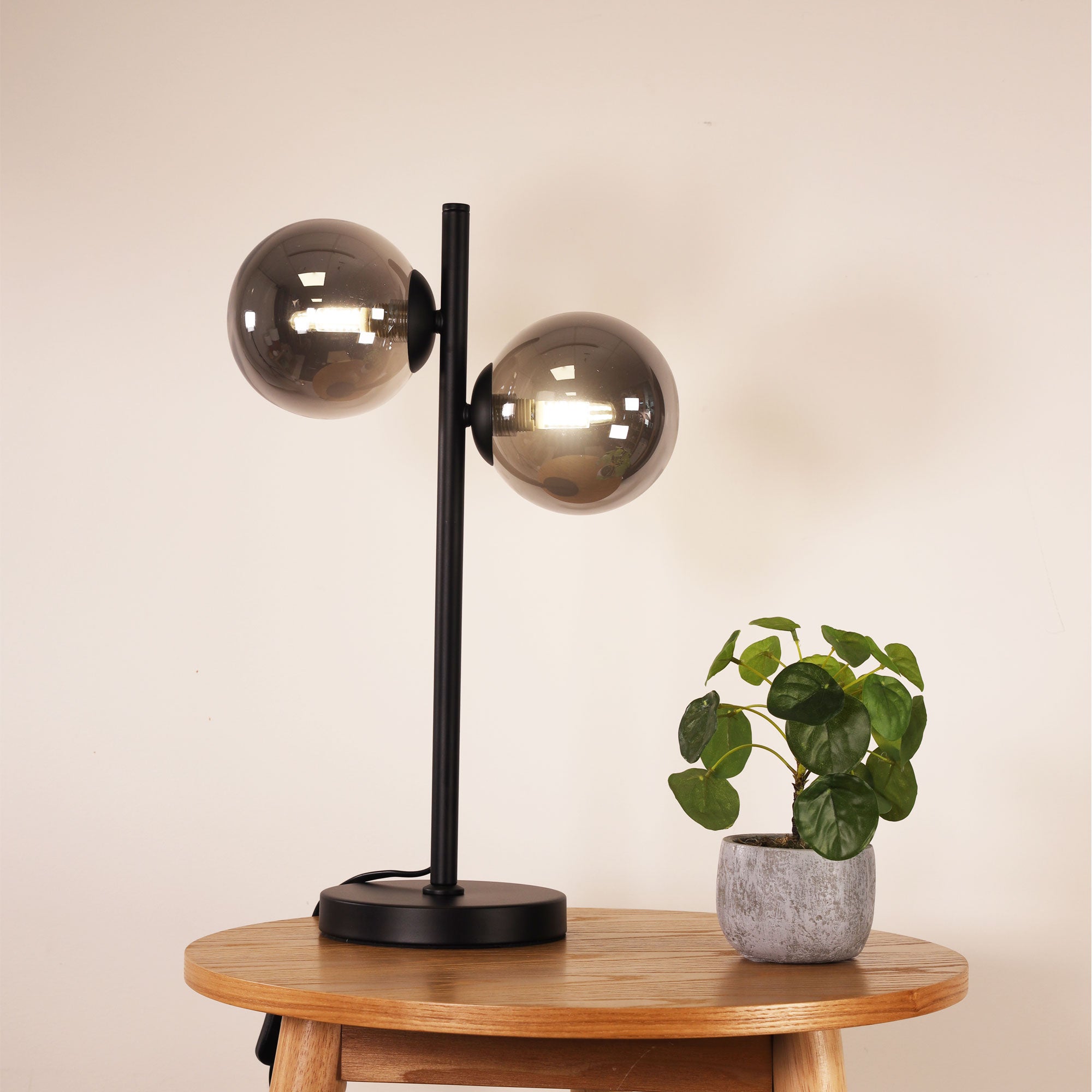 Valcross 2 Light Table Lamp Black - OL97442BK