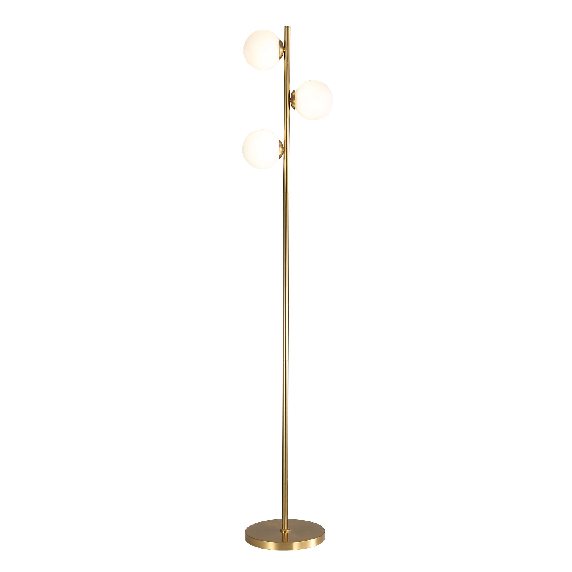 Valcross 3 Light Floor Lamp Satin Brass - OL97443SB