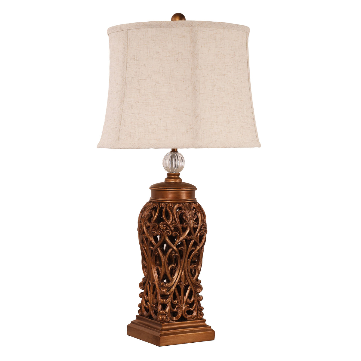 Classic Antique Cut Lamp With Harp Shade Antique Gold - OL97976AG