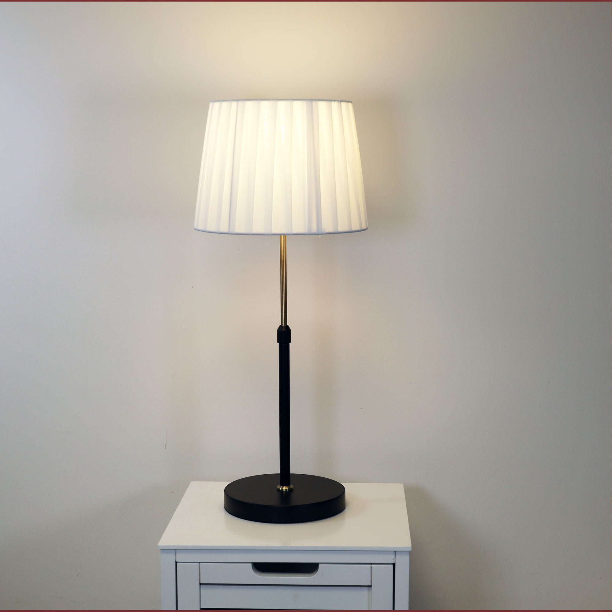 Lund Height Adjustable Table Lamp White - OL98899BK