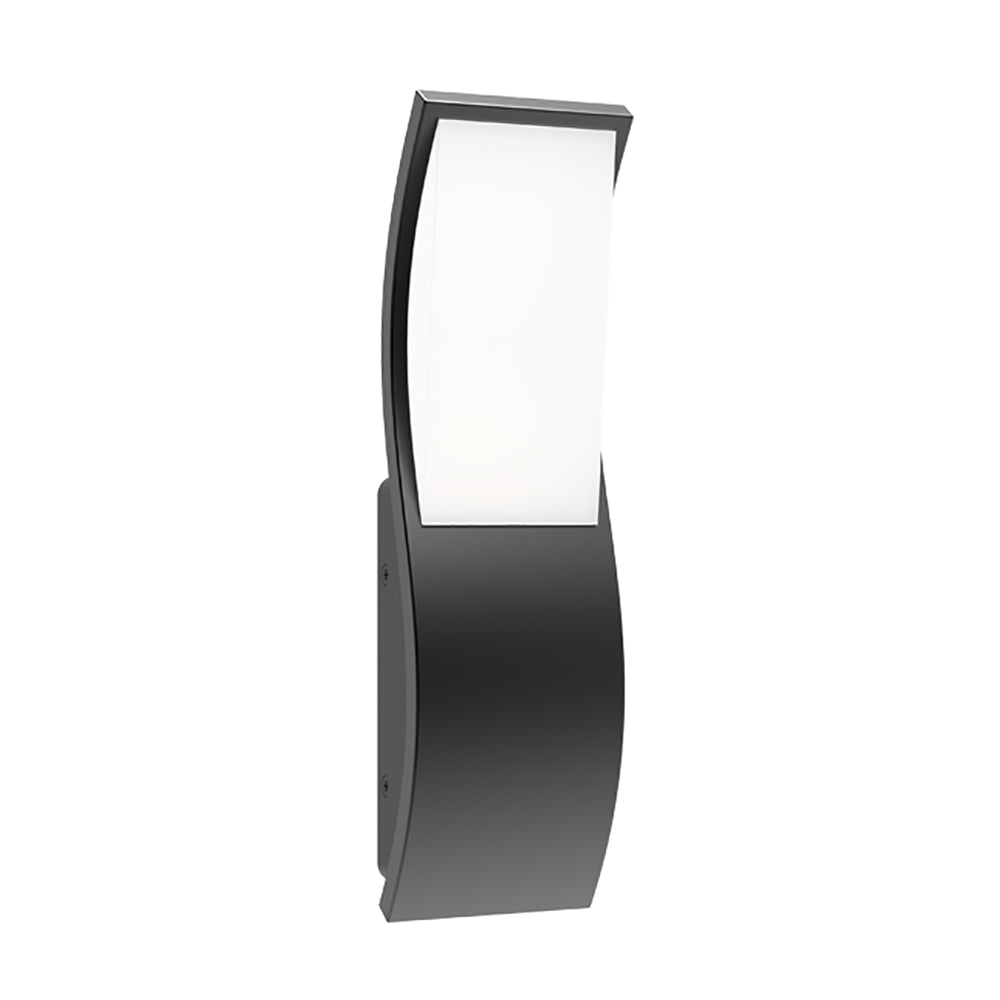 OLA Exterior LED Wavy Rectangular Wall Light Dark Grey 7W 3000K IP65 - OLA01