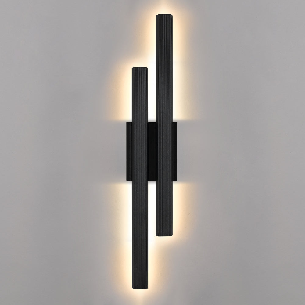 Oster LED 2 Light Wall Light 20W Tri Colour Black - OSTEL EX2-BK