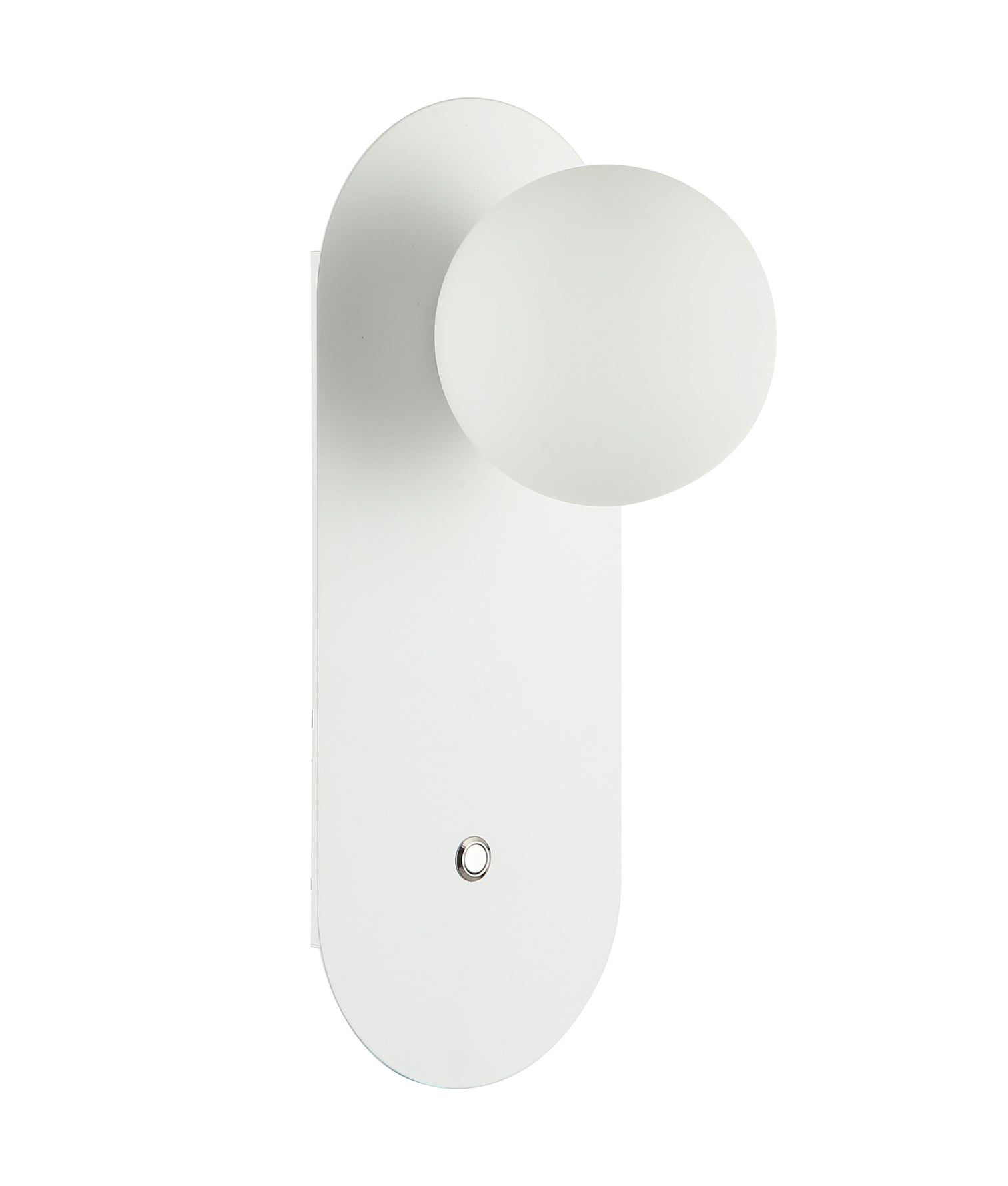 Ovalis Interior Oblong Base With Switch Wall Light White - OVALIS3