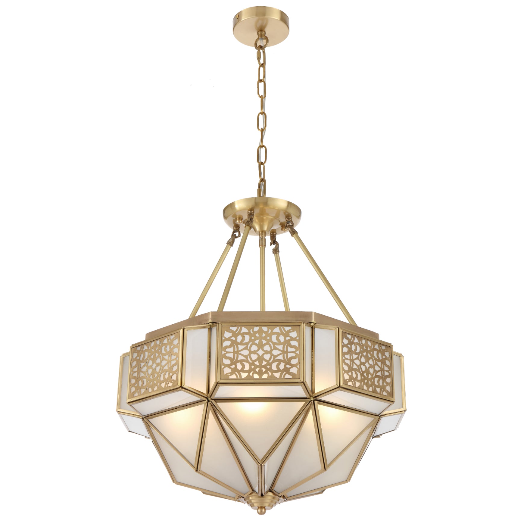 Buy Pendant Lights Australia OVERTON Pendant Light Brass / Frost Solid Brass - OVERTON PE-BRS