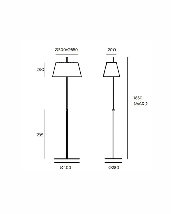 Ona Floor Lamp Black - ARO.P1029/NEG