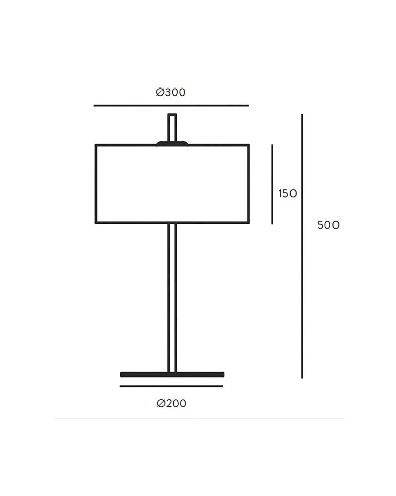 Ona Table Lamp Black - ARO.S1029/NEG