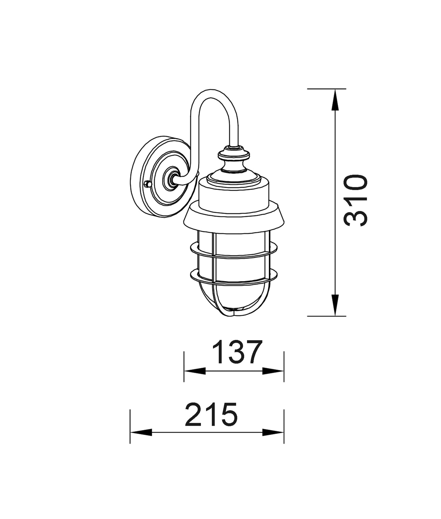 Parol Stainless Steel 304 Exterior Wall Light Electroplated Brass - PAROL5