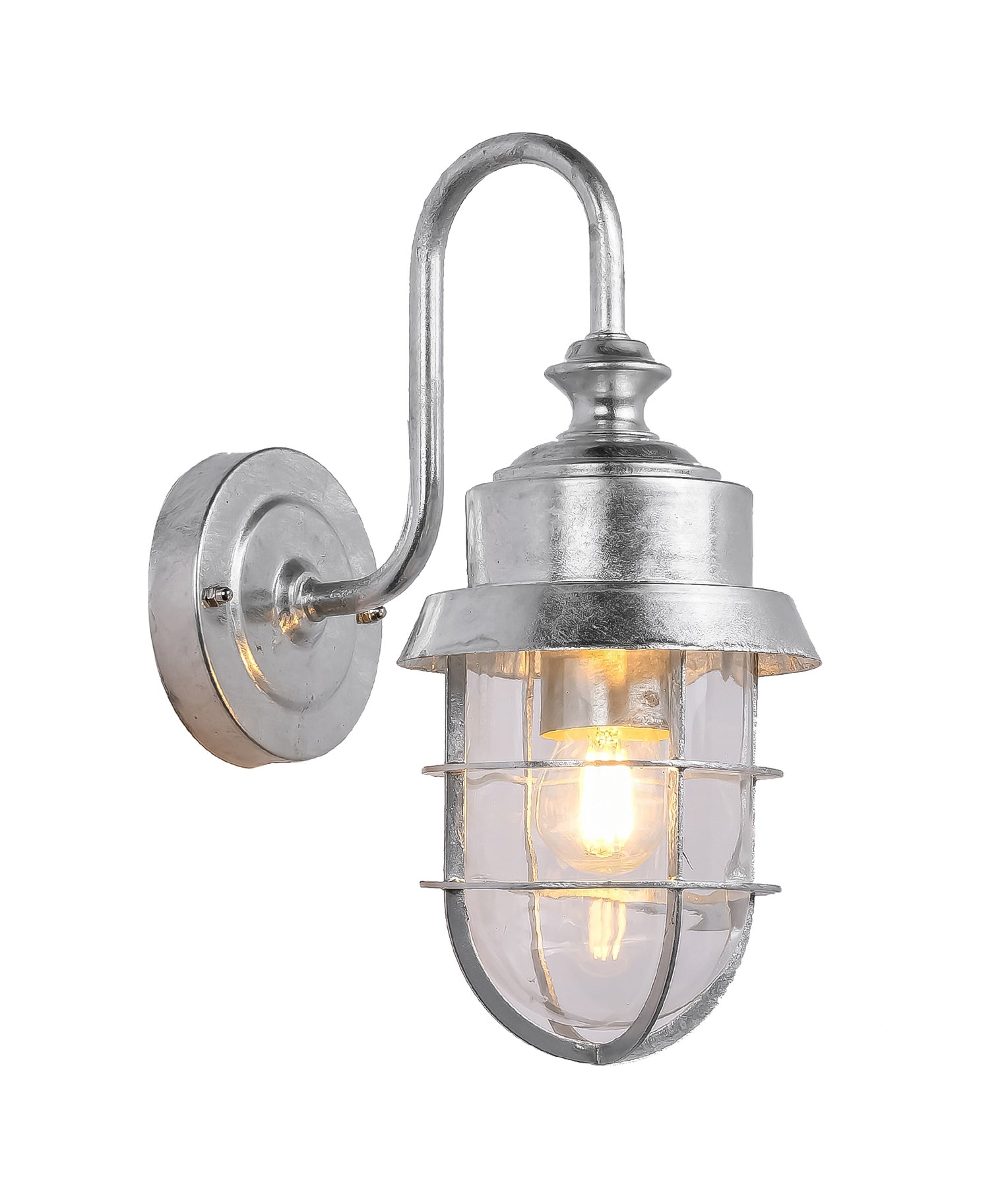 Parol Aluminium Exterior Wall Light Galvanized - PAROL3