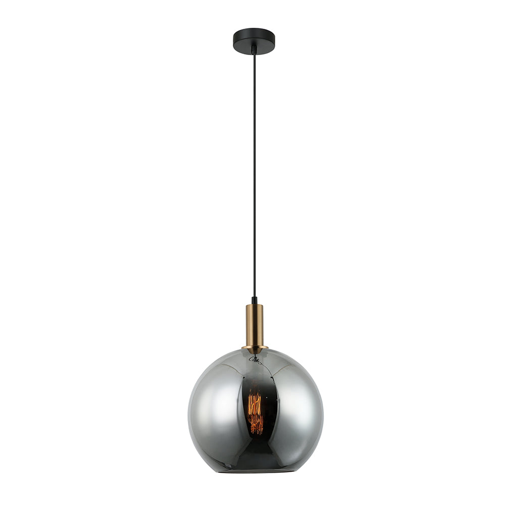 Buy Pendant Lights Australia Interior Black Smoke Wine Glass Shape With Bronze Highlight 1 Light Pendant - PATERA2