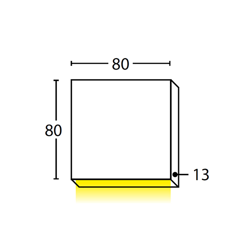 Buy Exterior Wall Lights Australia PDL 12V LED Exterior Surface Mounted Square Pillar Wall Light 3W 3000K 316 Stainless Steel IP65 - PDL1SQSS