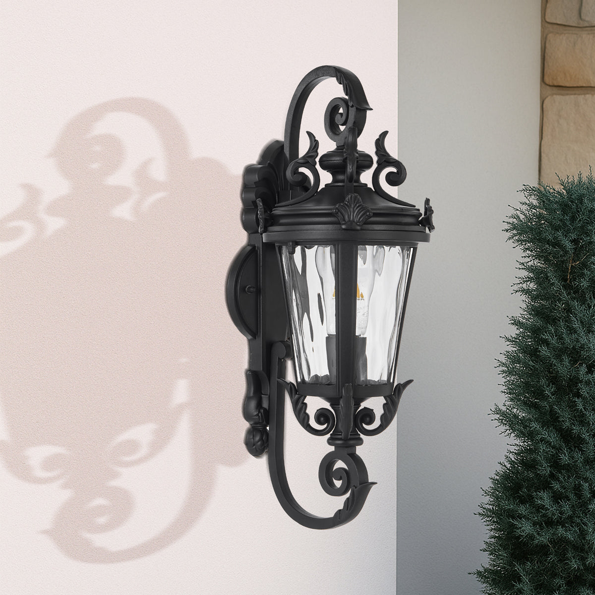 Pedral 180mm Exterior Wall Light Black - PEDRAL EX18-BK