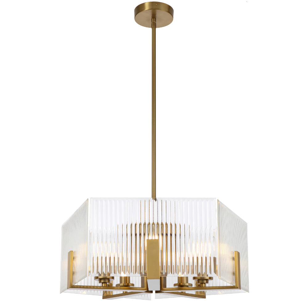 Pelion 5 Light Pendant Antique Gold - PELION PE5-AG