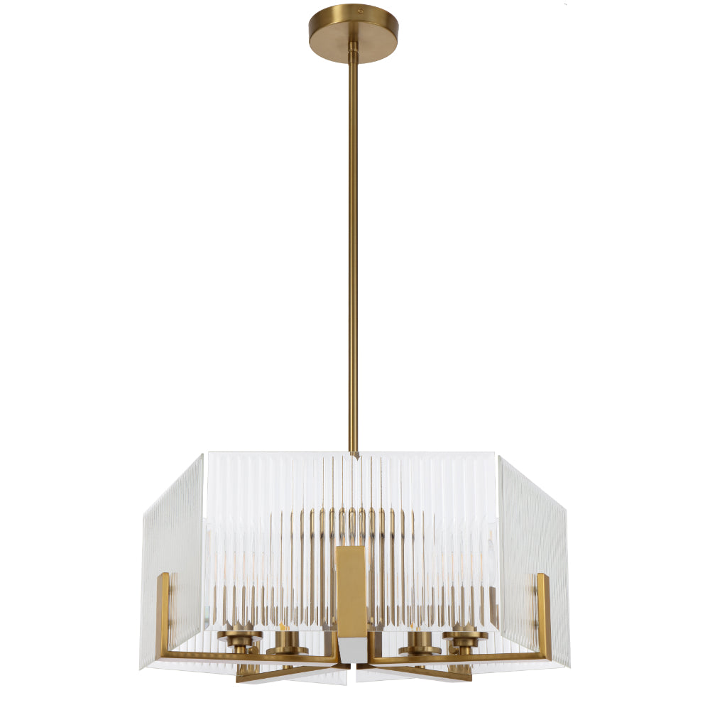 Pelion 5 Light Pendant Antique Gold - PELION PE5-AG