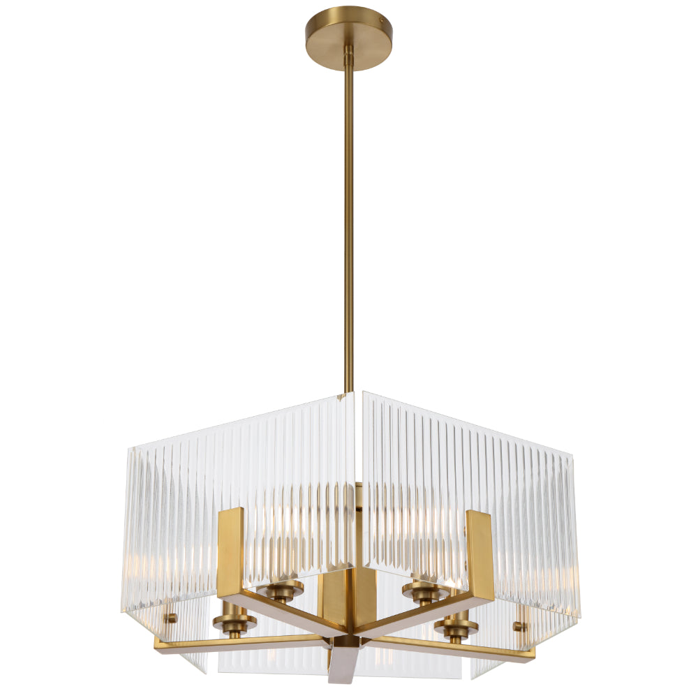 Pelion 5 Light Pendant Antique Gold - PELION PE5-AG