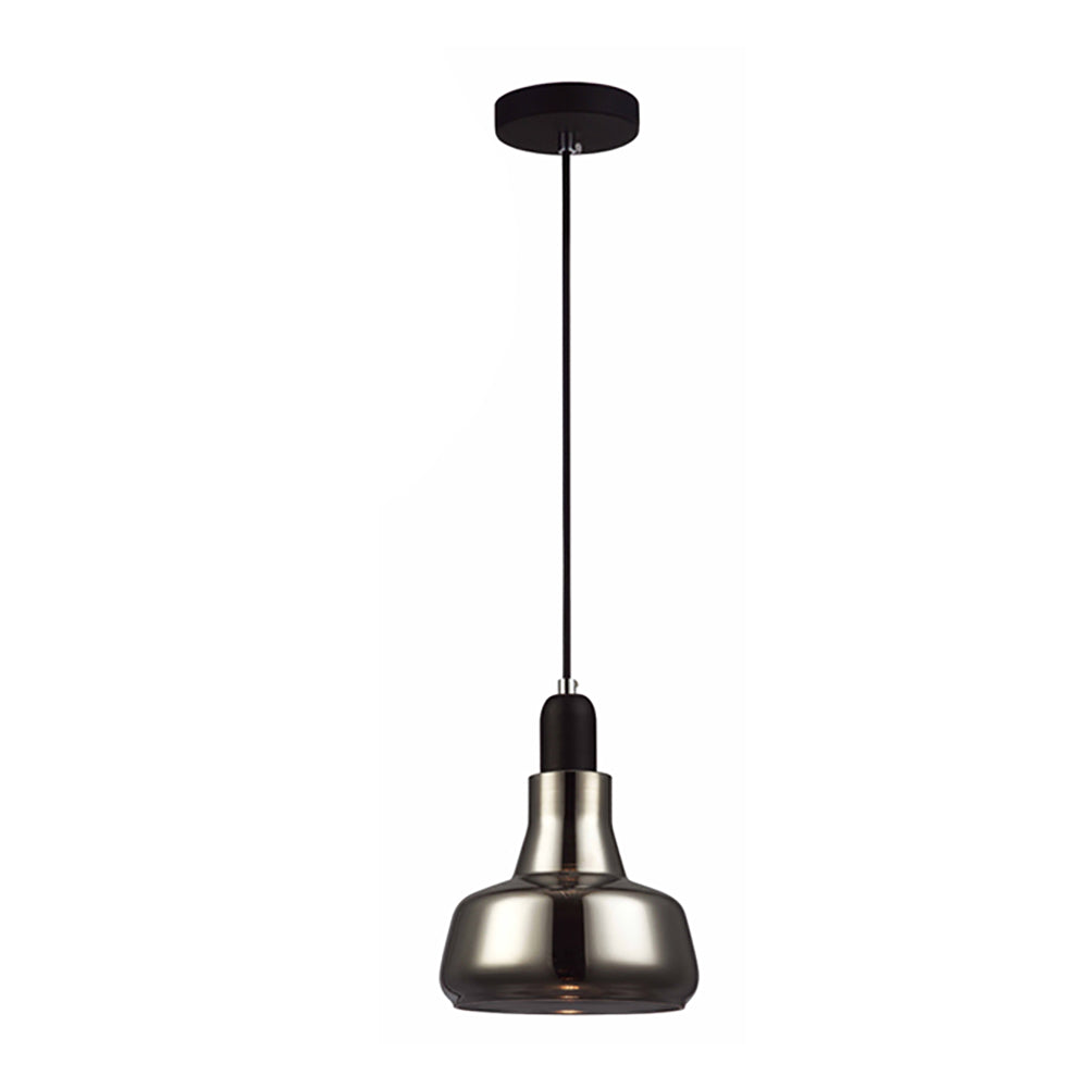 Buy Pendant Lights Australia Penola 1 Light Black Smoke Glass Pendant - PENOLA