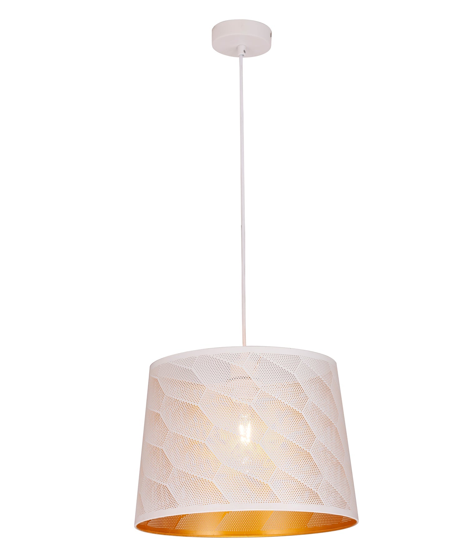 Penshade Honeycomb Pattern Pendant Light Iron White - PENSHADE18