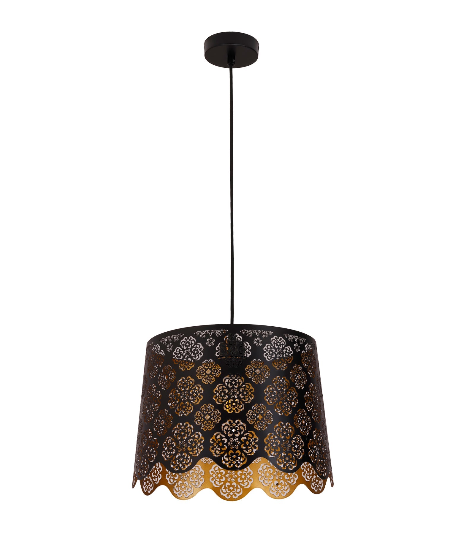 Penshade Flower Pattern Pendant Light Iron Black - PENSHADE1