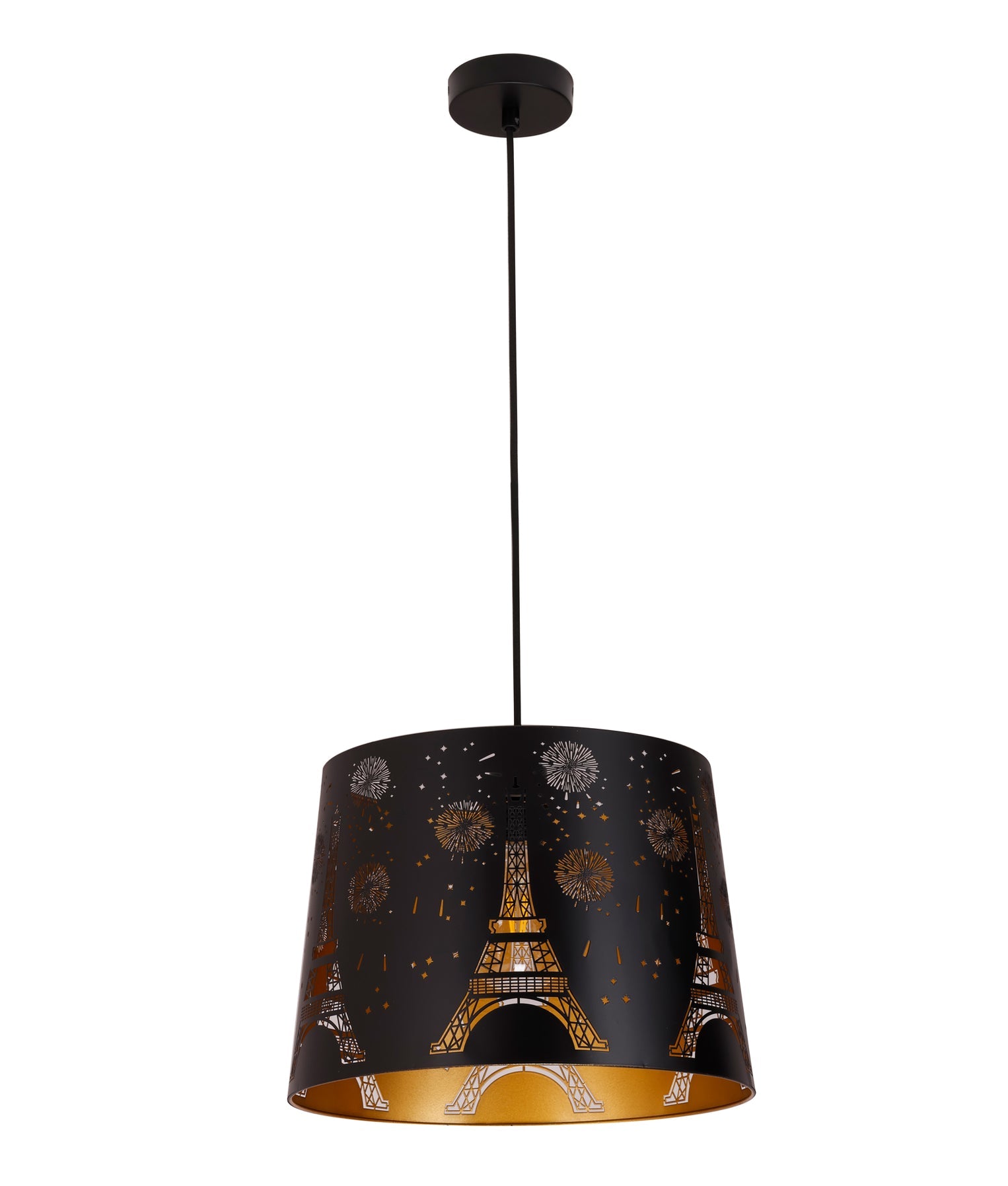 Penshade Eiffel Tower Pattern Pendant Light Iron Black - PENSHADE3