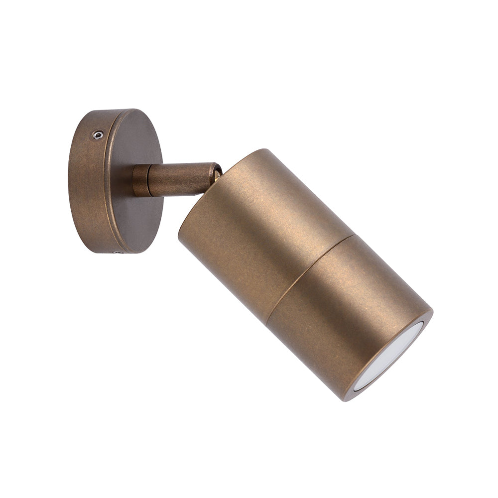 Exterior Spotlight W60mm Aged Brass - PG1ABR1