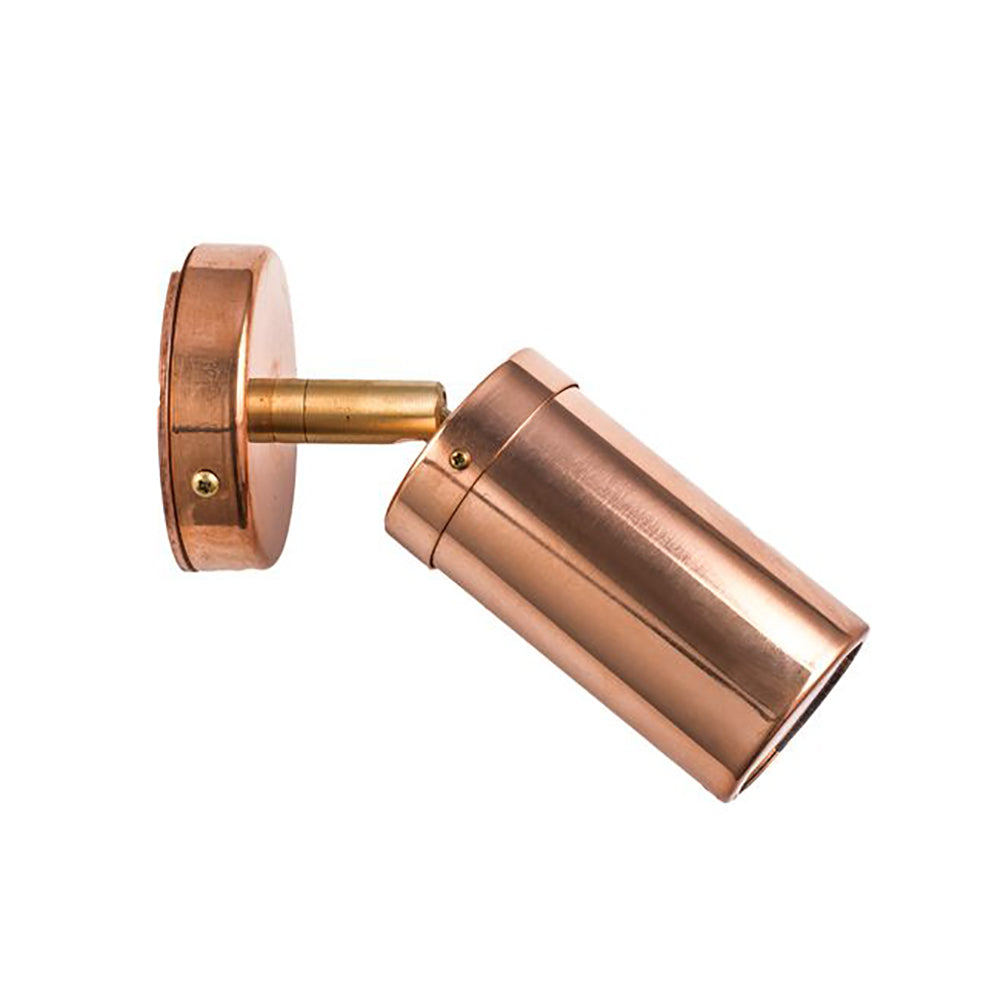 MR16 12V Exterior Single Adjustable Wall Pillar Light Copper IP54 - PM1ACEC