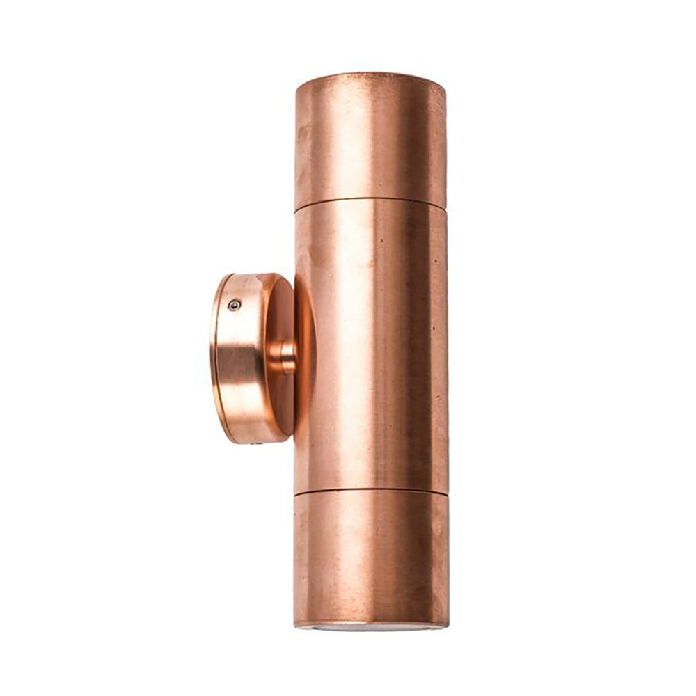 MR16 12V Exterior Double Fixed Up/Down Wall Pillar Light Copper IP65 - PMUDC
