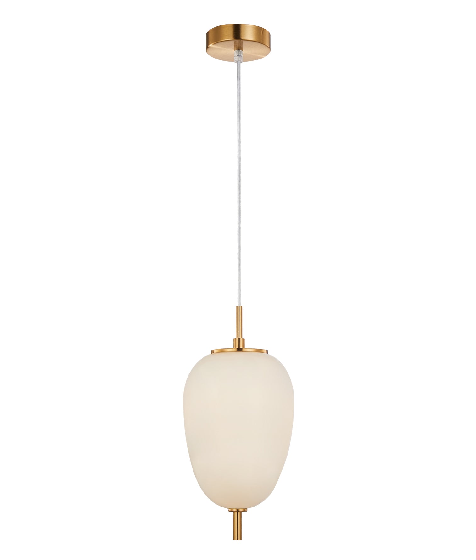 Pino 1 Light Pendant Iron & Glass Opal Matte - PINO2
