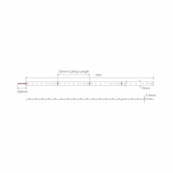 PLEX-SMD-9 LED Strip Light 24V DC 9W IP54 1M 5000K - 24194