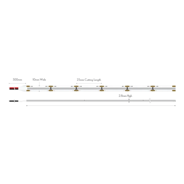 PLEX-VIVID LED Strip Light 24V DC 15W IP54 1M Pack Red - 24130
