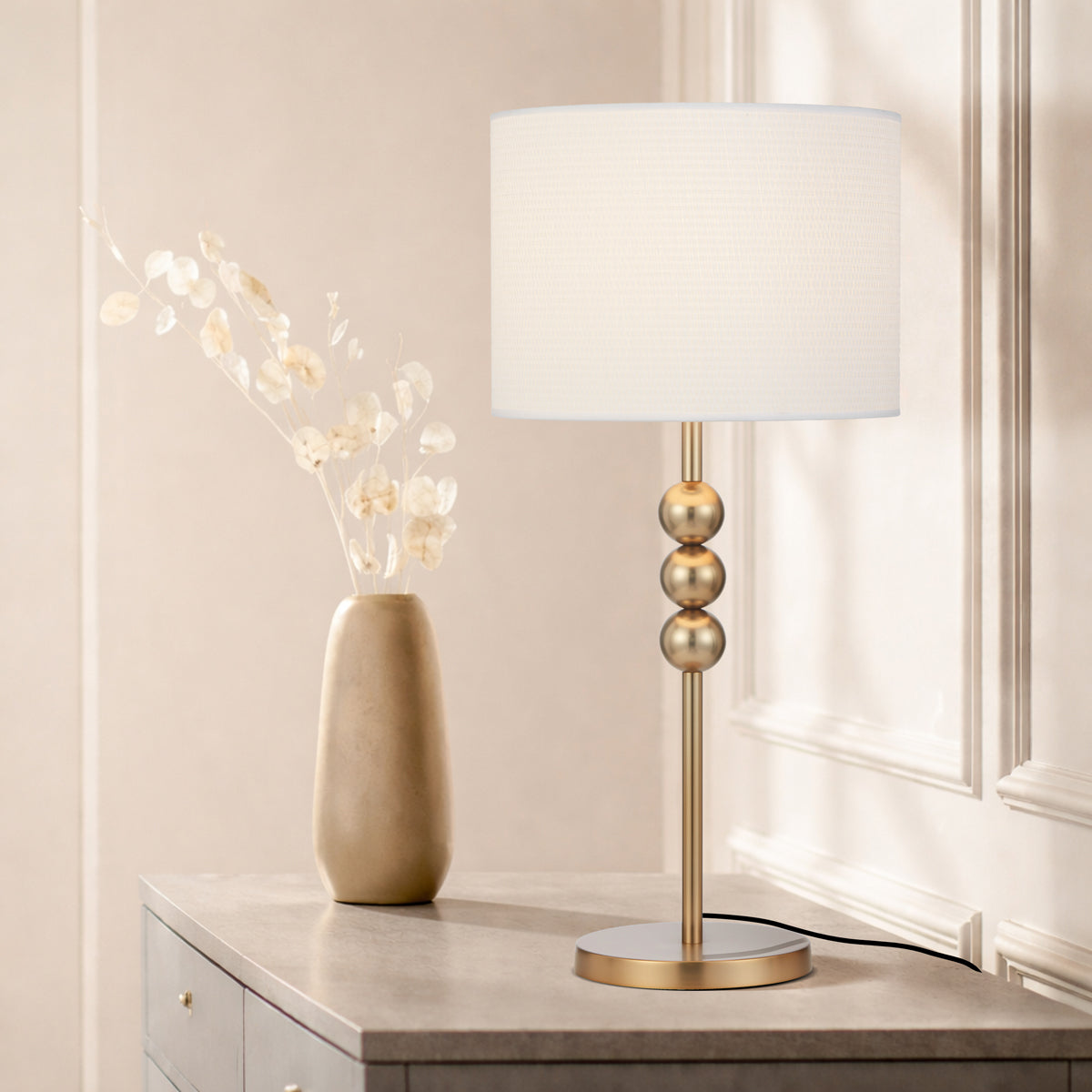Poetix Table Lamp Matt Gold & Ivory - POETIX TL-GD