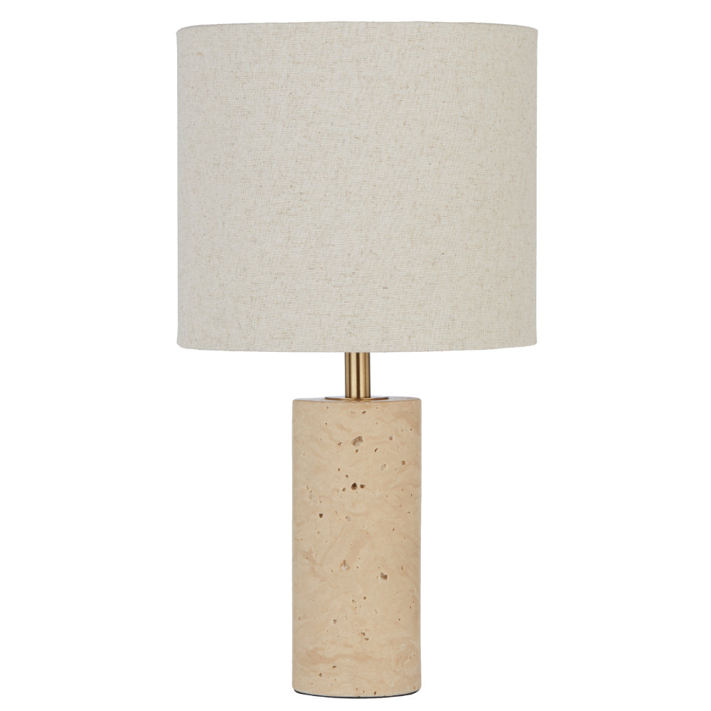 Polano Small Table Lamp Beige, Ivory & Antique Gold - POLANO TLS-BEIV