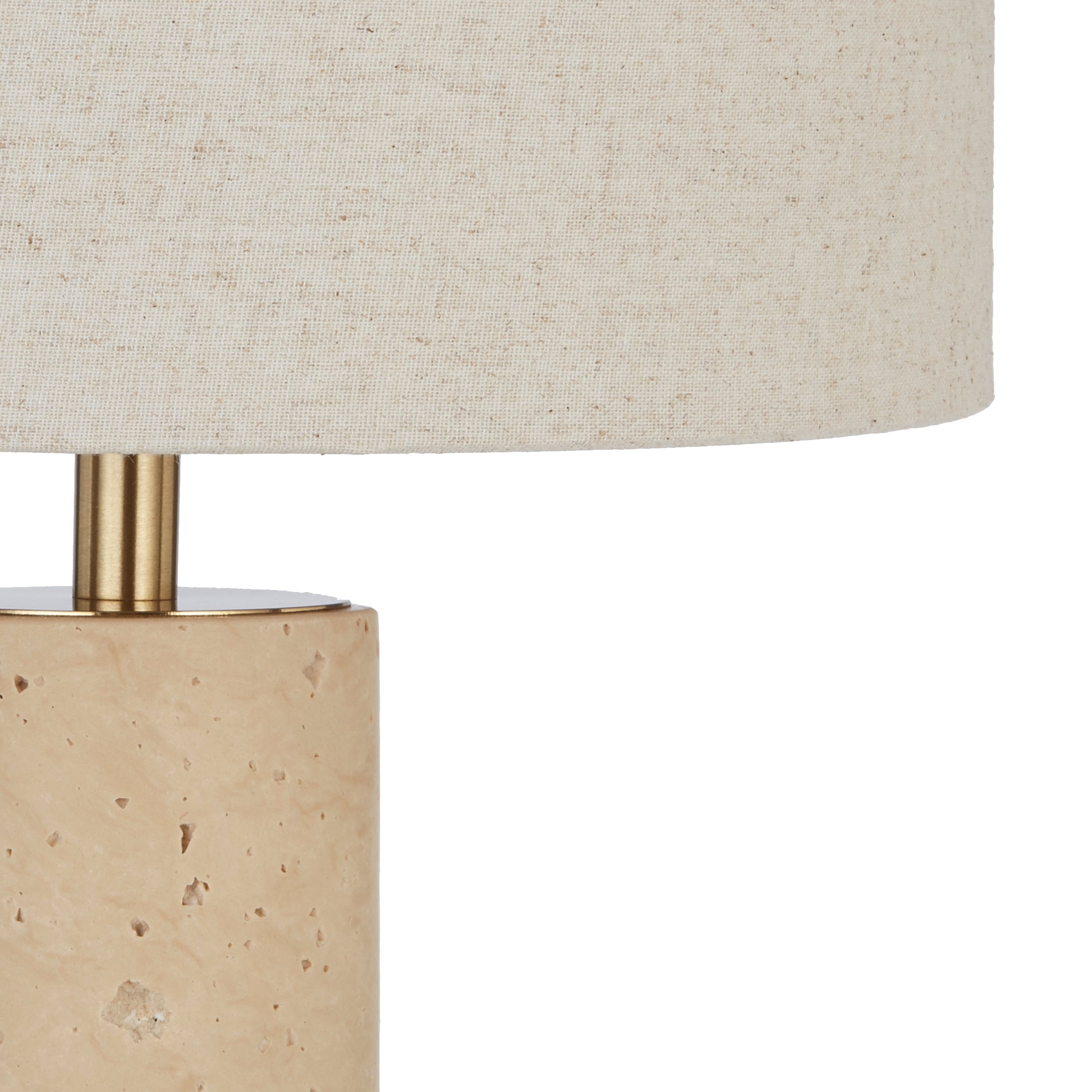 Polano Small Table Lamp Beige, Ivory & Antique Gold - POLANO TLS-BEIV