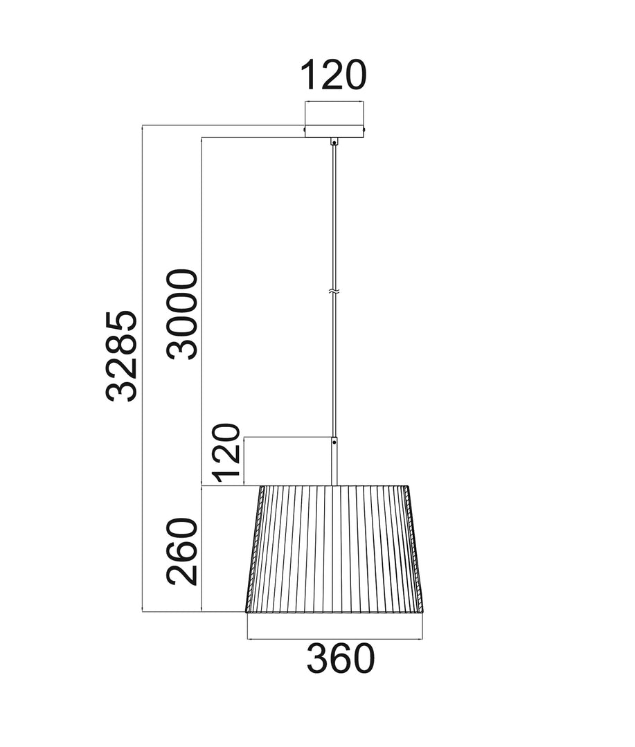 Prega Pendant Light Black - PREGA1
