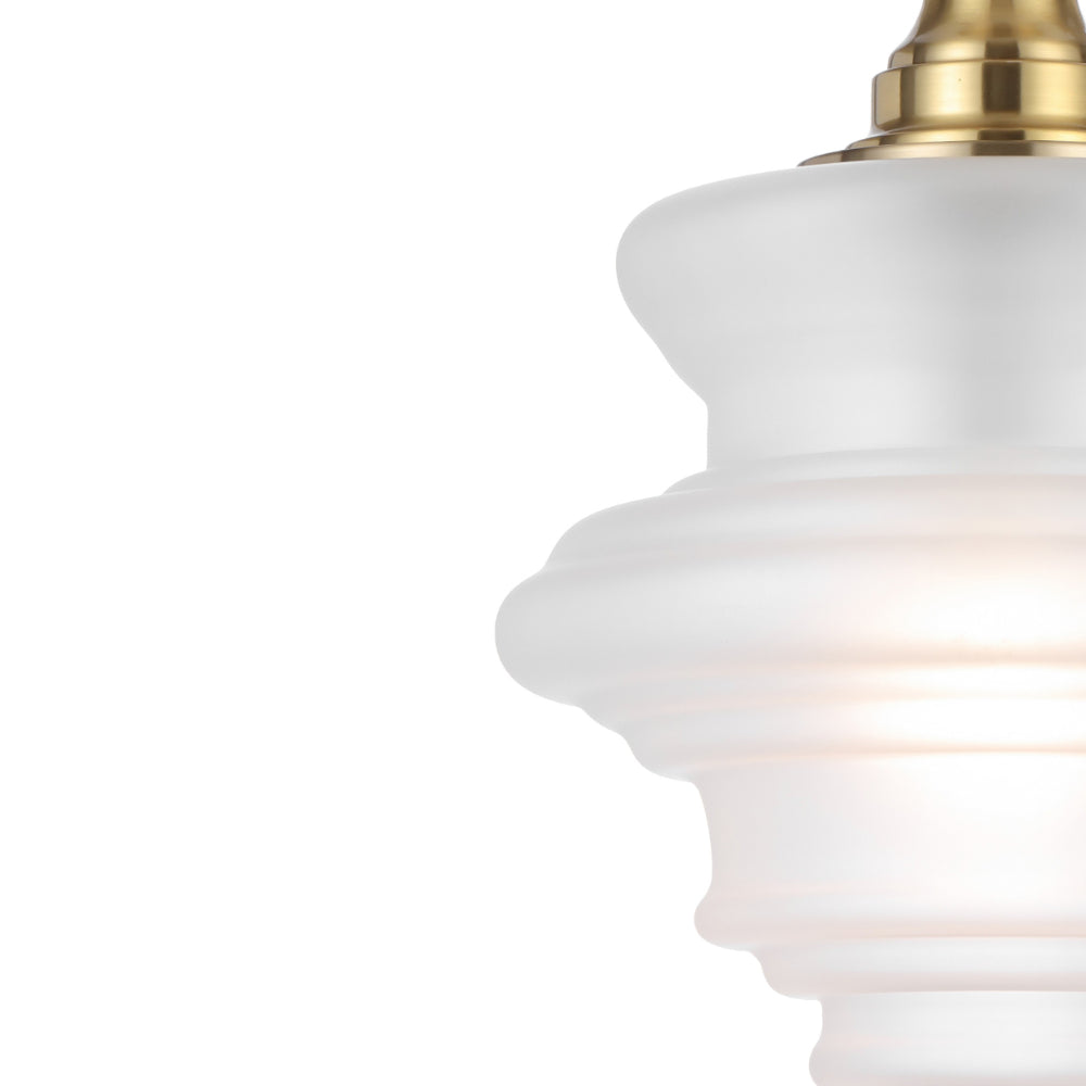 Privas 280mm Pendant Light Antique Gold & Frost - PRIVAS PE28-AGFR