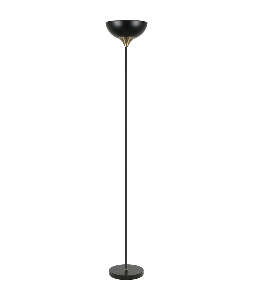Progetto Up Light Floor Matt Black & Antique Brass - PROGETTO-F1