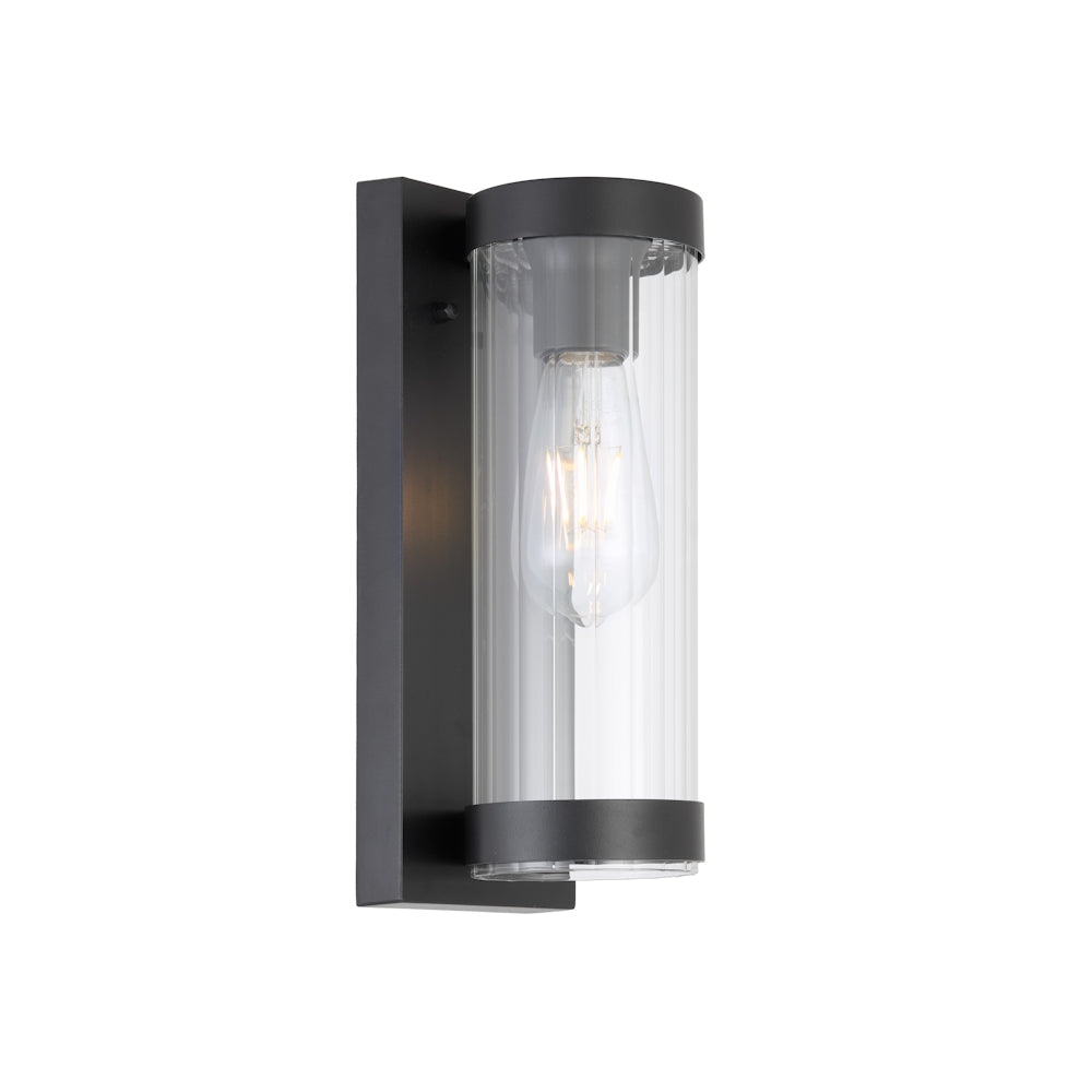 Provo Exterior Wall Light Black & Clear - PROVO EX-BKCL