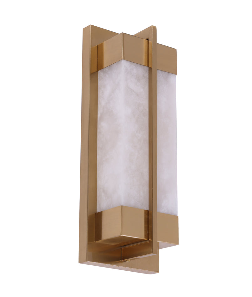 Puente Rectangular Wall Light Brass & White - PUENTE1