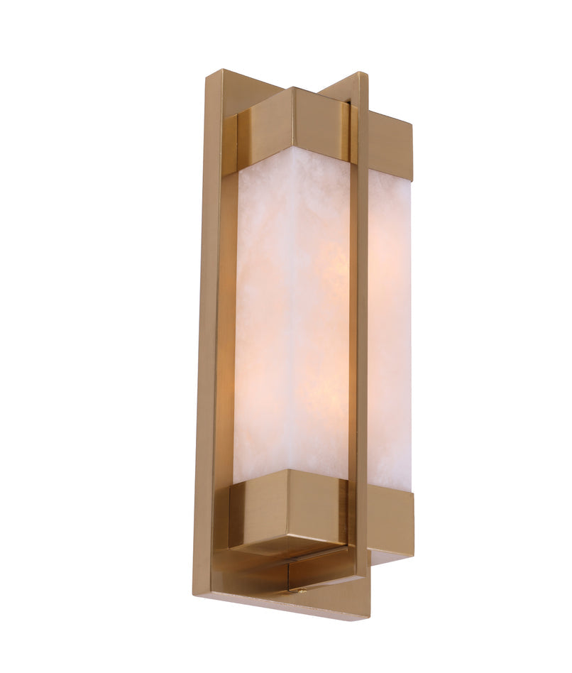 Puente Rectangular Wall Light Brass & White - PUENTE1