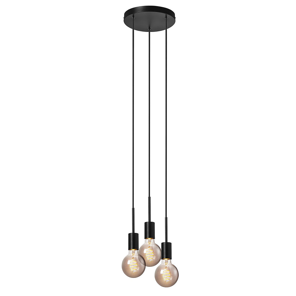 Buy Cluster Pendants Australia Paco Cluster Pendant 3 Lights Black Metal - 2112053003