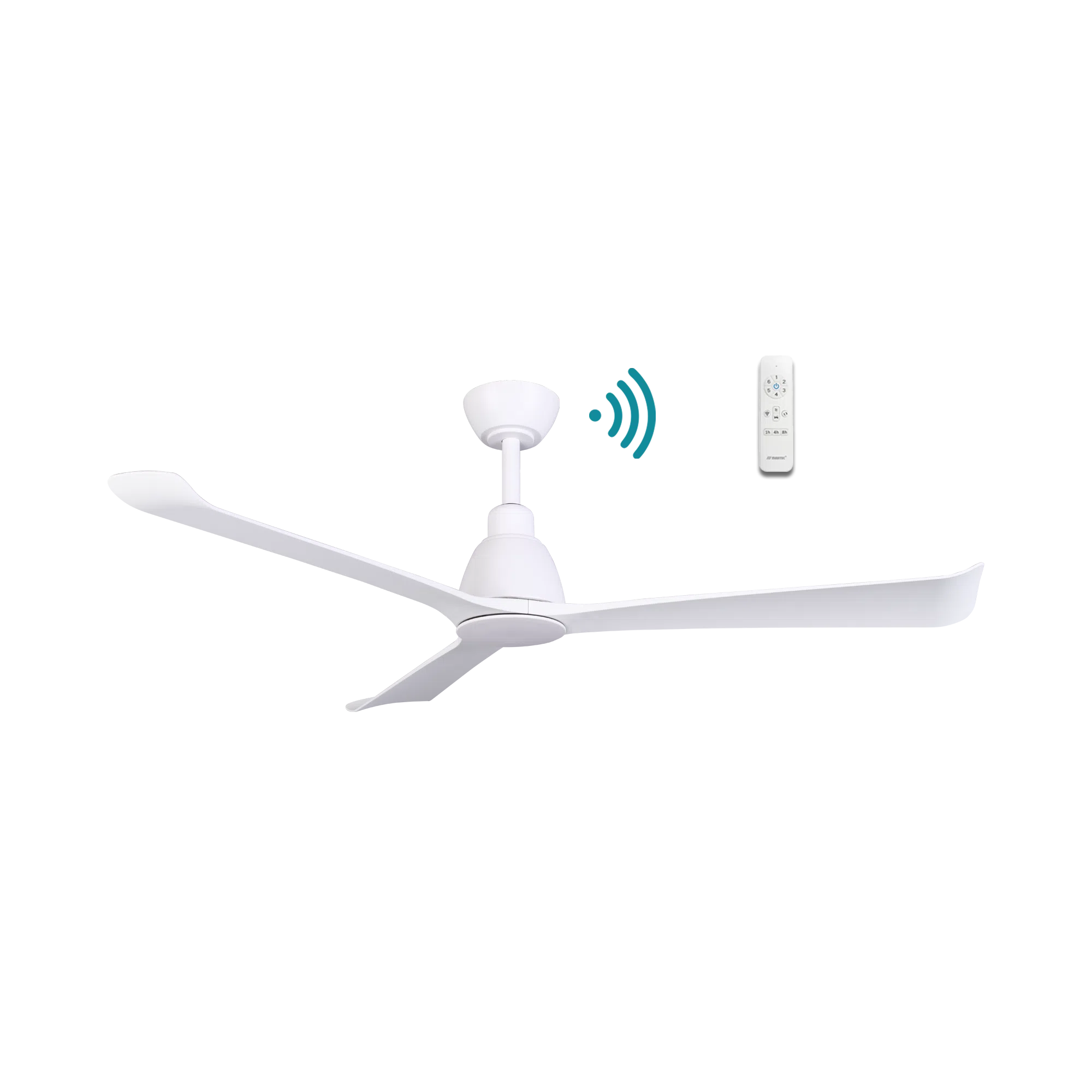 Polo DC Ceiling Fan 52" 3 Blade Matt White With WIFI Remote - MDCP133W